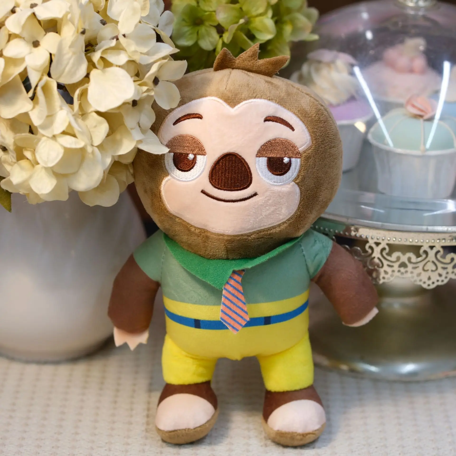 Baby Q versione Disney Zootopia 2 Personaggio dei cartoni animati Giocattoli di peluche Simpatico coniglio volpe bradipo leopardo giocattolo Regali di festival di compleanno per bambini