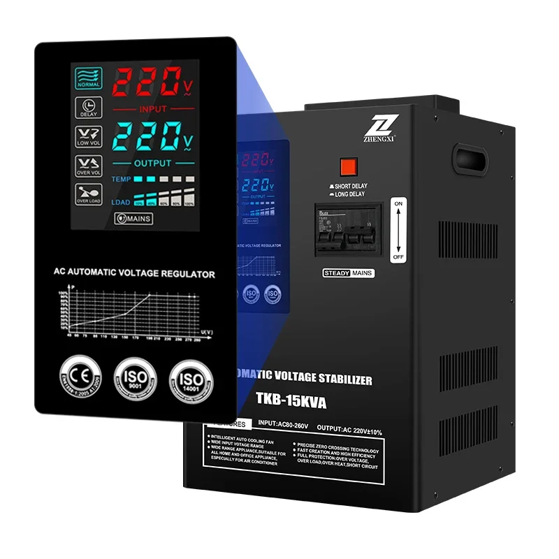 220V single-phase 80-260V AC relay type automatic voltage regulator 10KVA 15KVA 30KVA voltage regulator