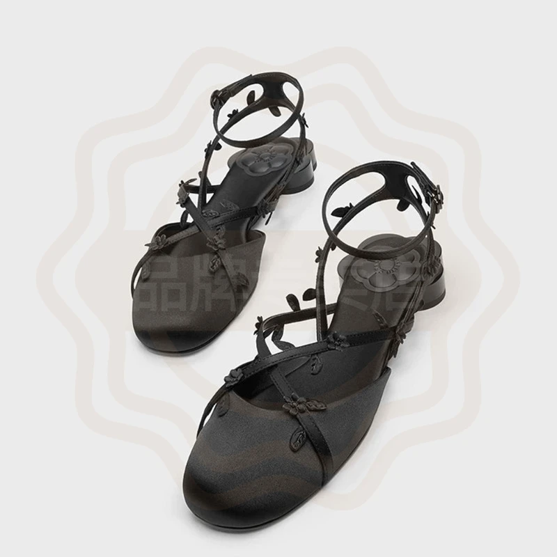 Sweet Women's Shoes New Exquisite Flower Flat Sandals for Woman French Romantic Casual Shoes Designer Shoes Sandalias De Mujer