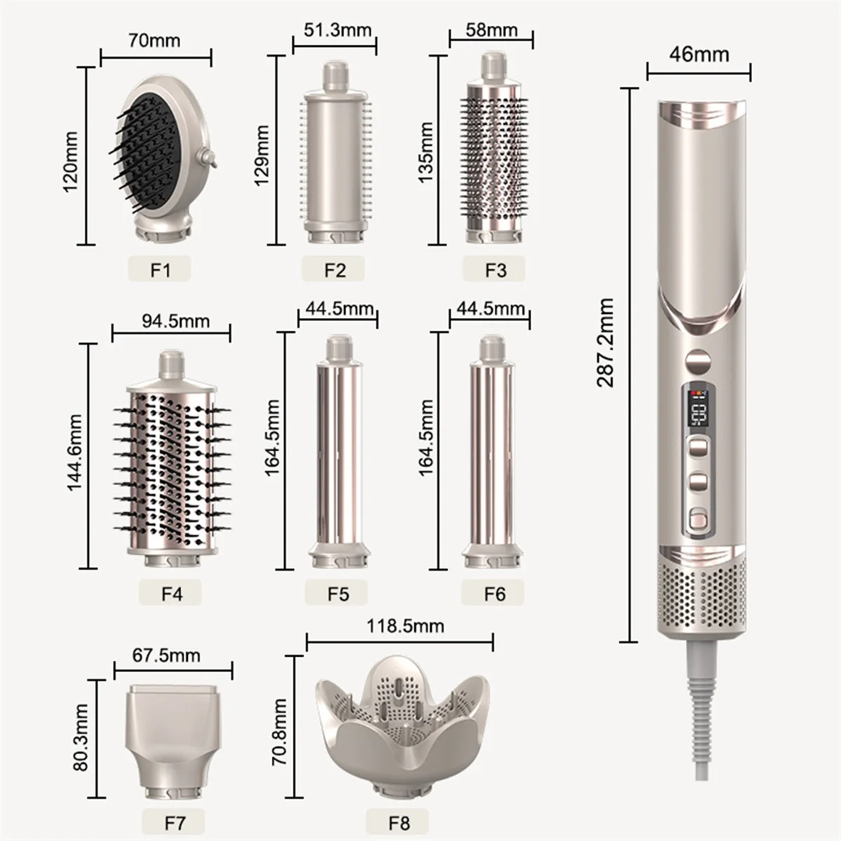 Secador de cabelo dobrável, íon negativo, conjunto de pente de ar quente para casa, salão de beleza, ferramenta modelador de cabelo profissional, plugue ue, a