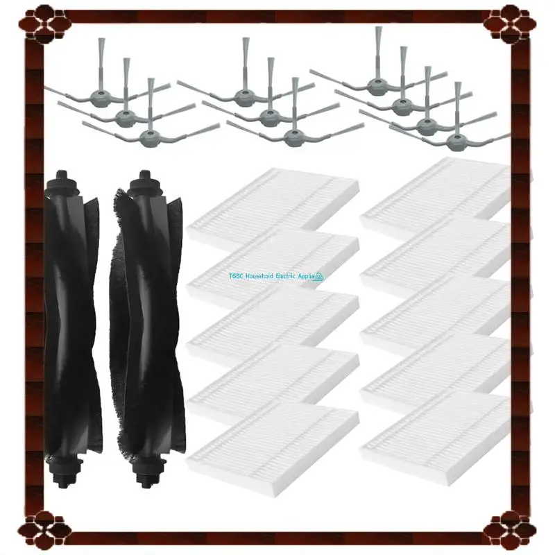 สําหรับ Eufy Clean L50, L50 SES, L60, L60 Hybrid เปลี่ยนชิ้นส่วนอุปกรณ์เสริมลูกกลิ้งแปรงด้านข้าง Hepa Filter