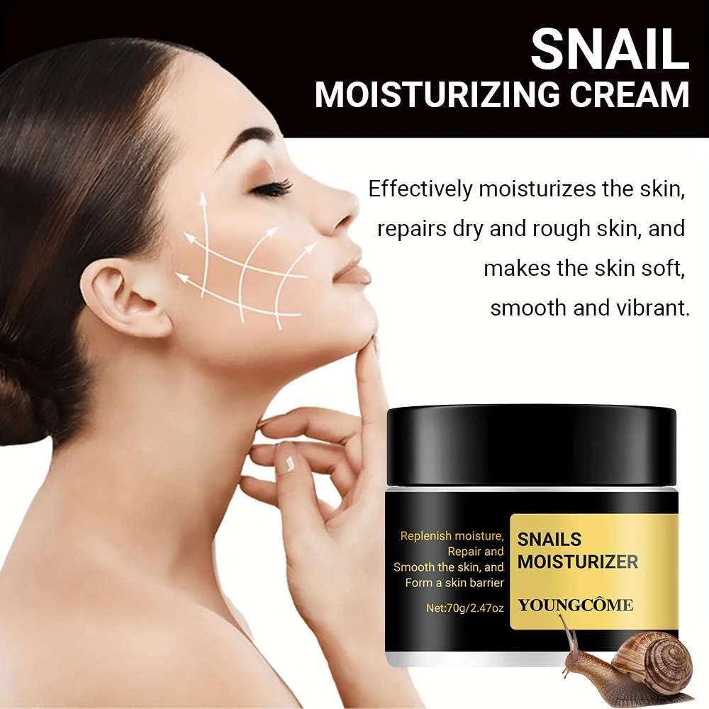 Snail Collagen Face Cream Repair Essence Moisturizing Hydrating Brightening Smoothing Nourishing Cream Cosmetics Skin Care