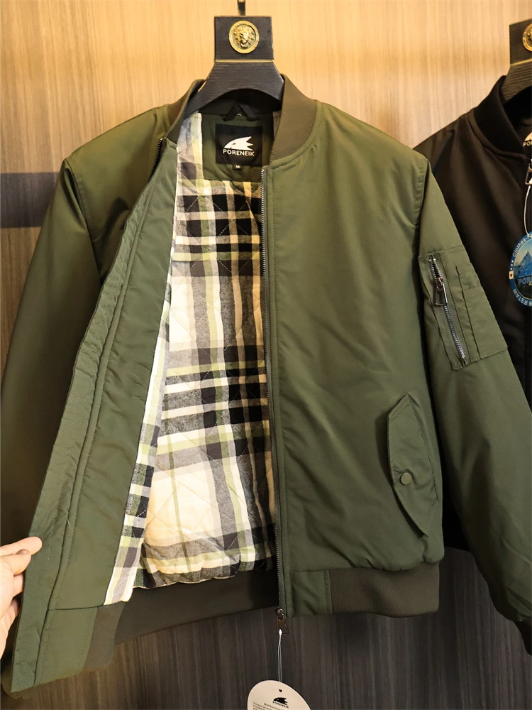 

Custom Weave Fabric MA1 Flight Jacket Loose Cotton Outerwear for Men Fashionable Urban Style Thickened Warm Coat