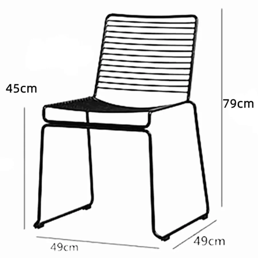 Creative Personality Milk Tea Shop B & B Leisure Outdoor Chair Hotel Metal Backrest Stool Restaurant Outdoor Stool