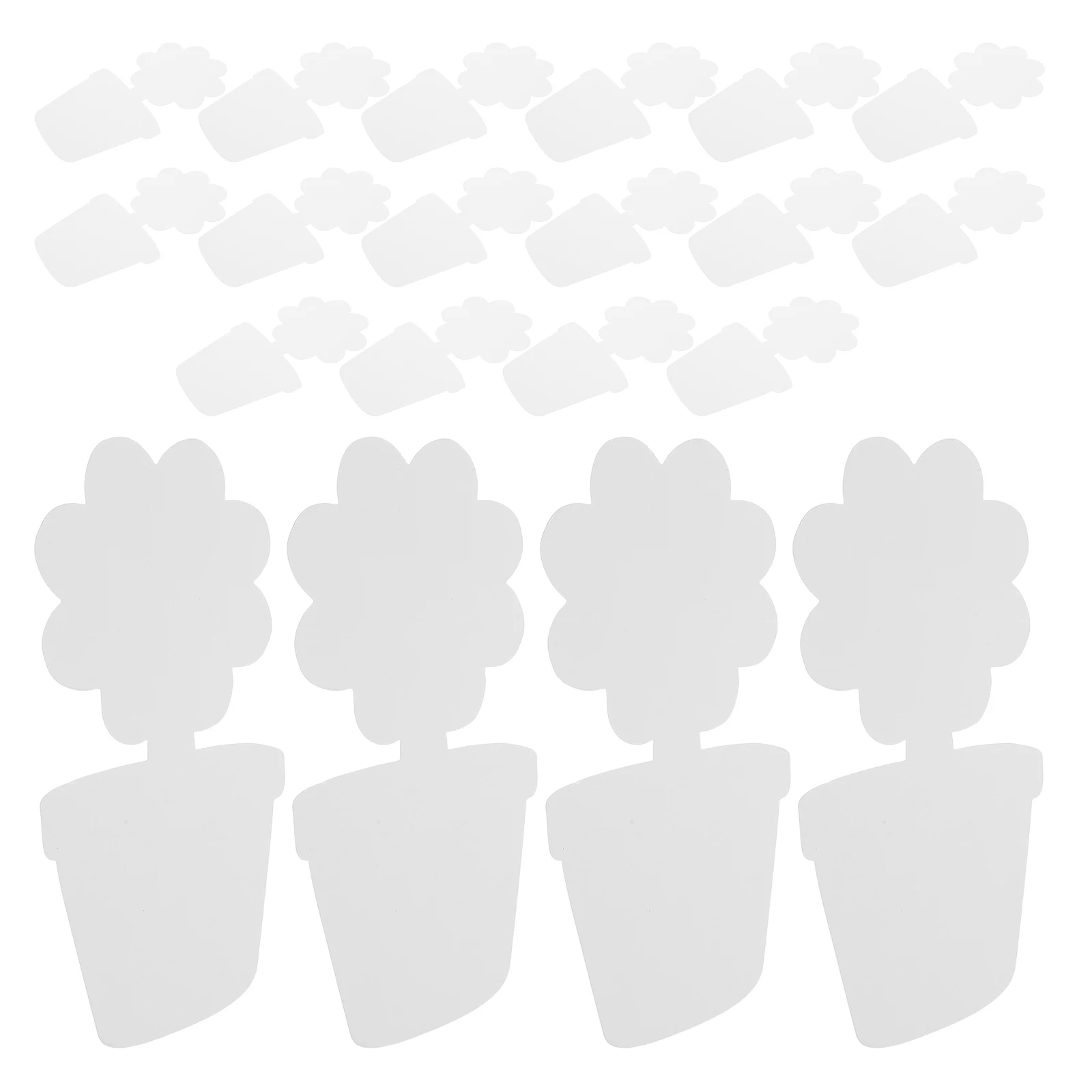 20Pcs Blank Cardboard Flower Pots DIY Unpainted Craft Kits for Creative Art Projects School Party Decorations Painting