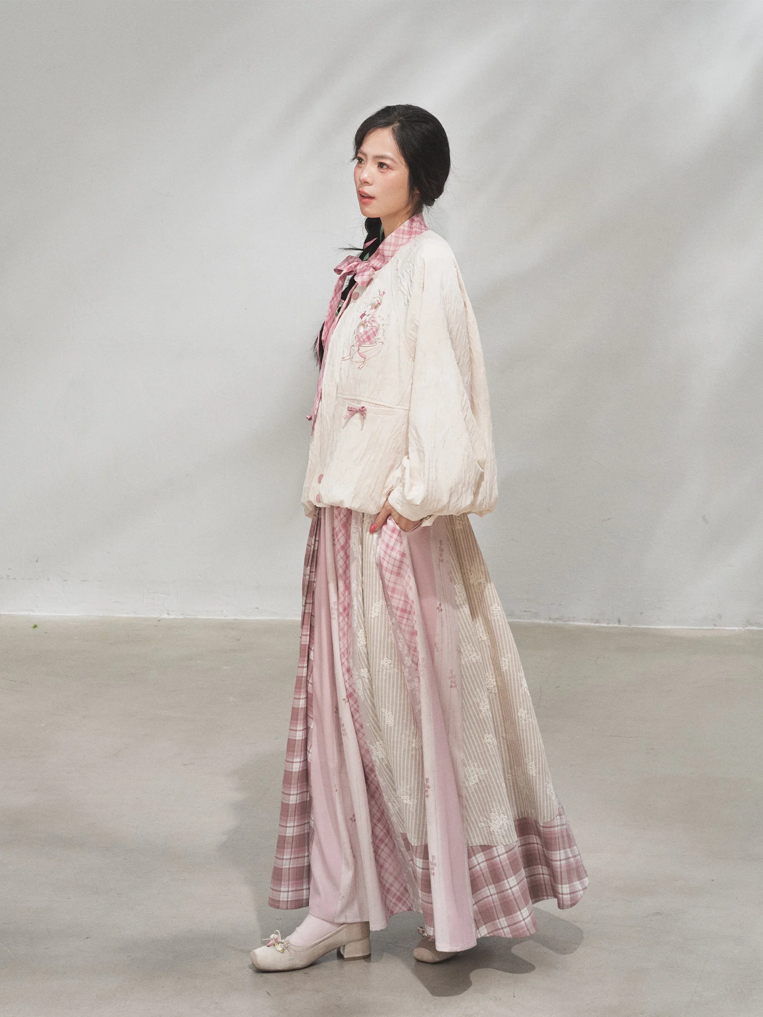 

Spring Outerwear Hanfu Simplified Girl National Sle f Skirt Cerc Poer Treasure Zaojing Ladies Traditional Chinese C...