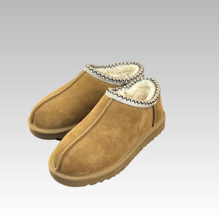High-Quality 2027 Men Women New Ethnic Style Classic Thin Sole Snow Slippers Thick Wool Lined Slip-On Warm Winter Cotton Shoes