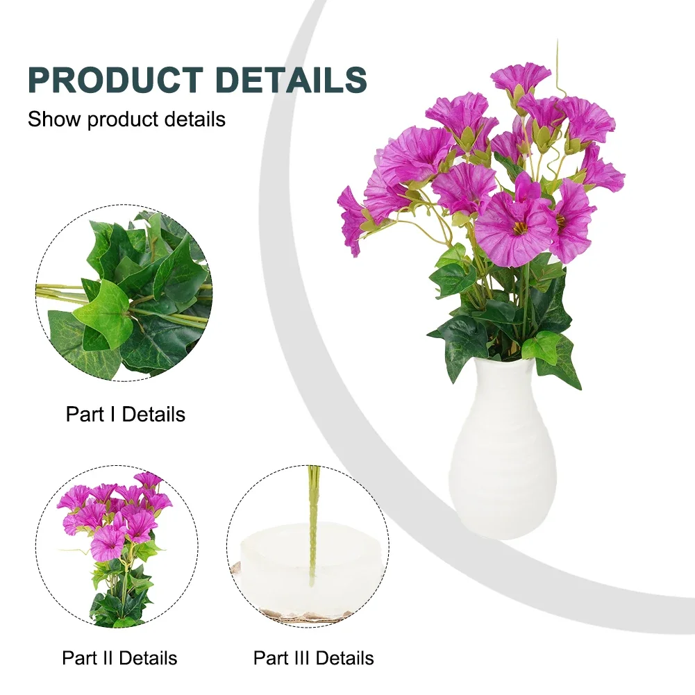 Artificial Morning Glory Vine Simulation Petunia Fake Flower Flore For Adding Elegance Wedding Home Garden Artificial Decoration