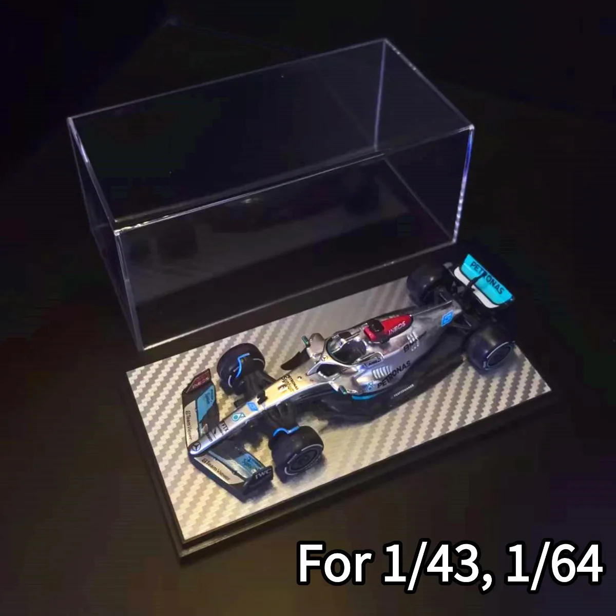 Acryl Display Box 5.8 "x2.8" voor Schaal 1:43 1:64 1:87 Auto Model Collectible Storage Case Figuur miniatuur DIY Gebouw Diorama