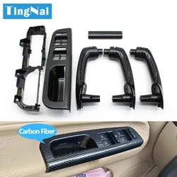 Carbon Fiber LHD Car Front Rear Left Right Door Pull Grab Handle For VW Bora Golf 4 MK4 Jetta 1999 2000 2001 2002 2003 2004