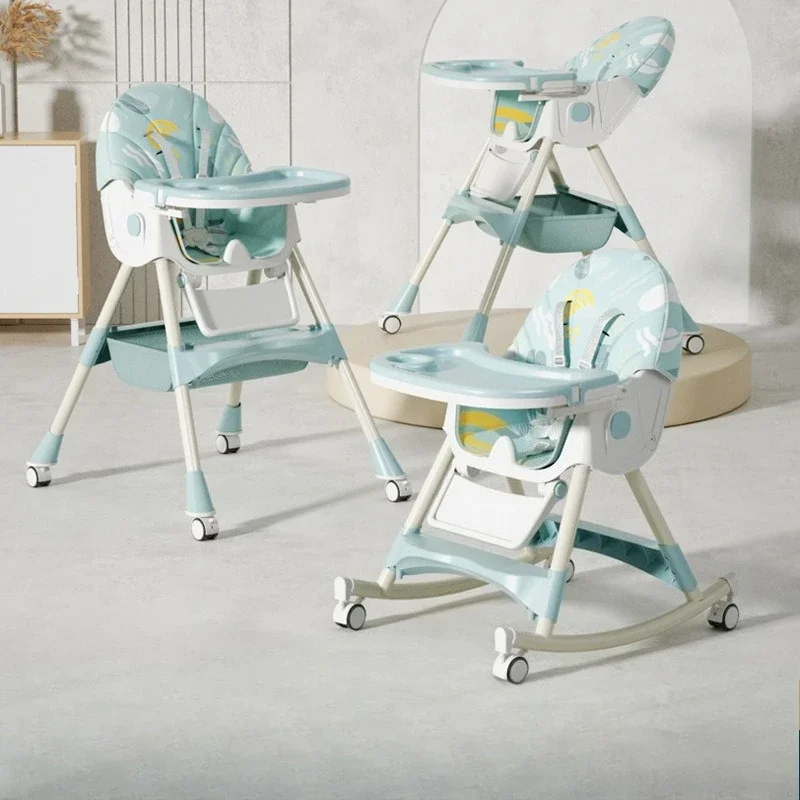 

Baby Dining Chair Multifunctional Adjustable Children's Dining Chair Baby Home Portable Eating Plastic Table Rocking Chair