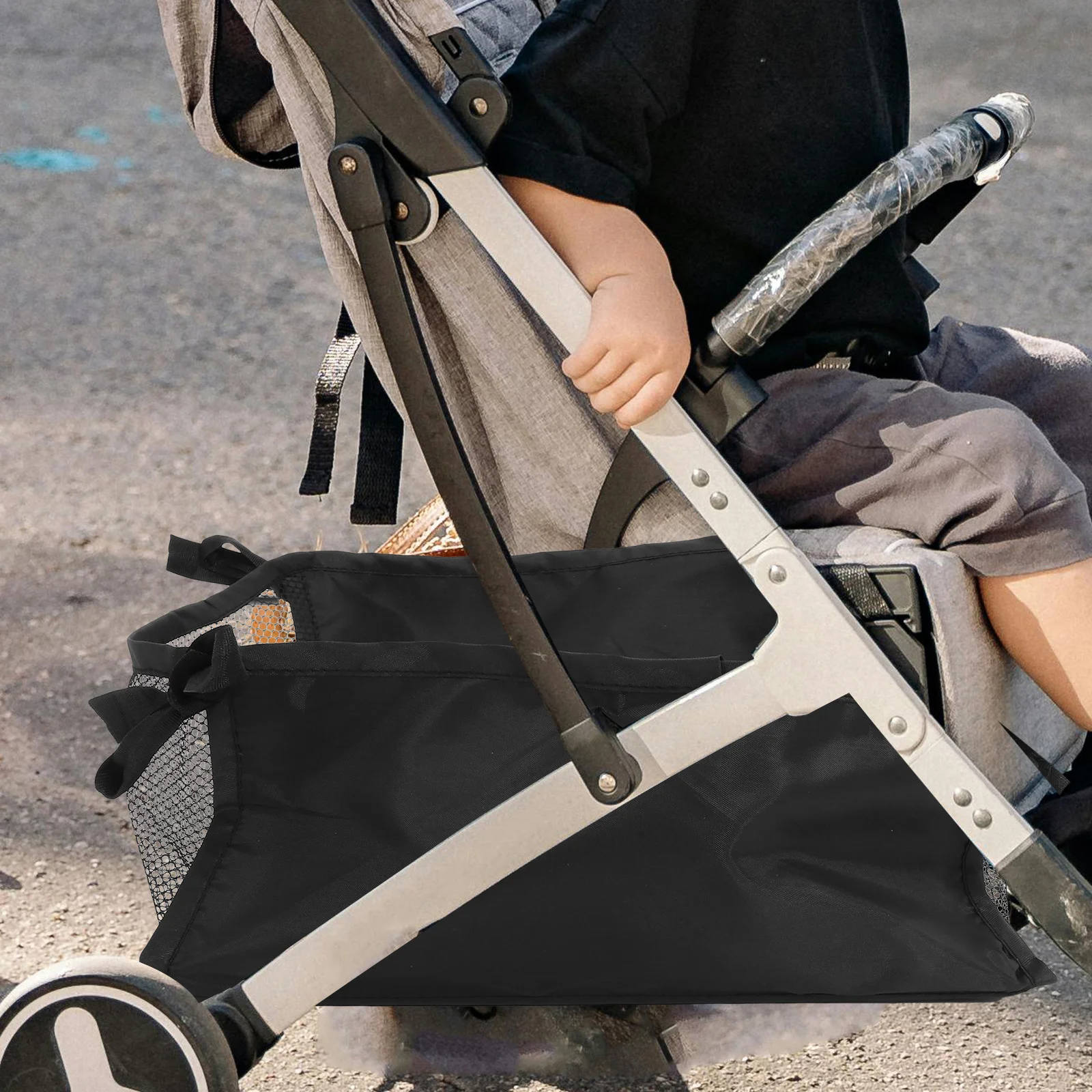 

Diaper Organizer for Stroller Bottom Functional Bag Holds Baby Accessories Secure Non-Slip Design Portable Useful Parenting