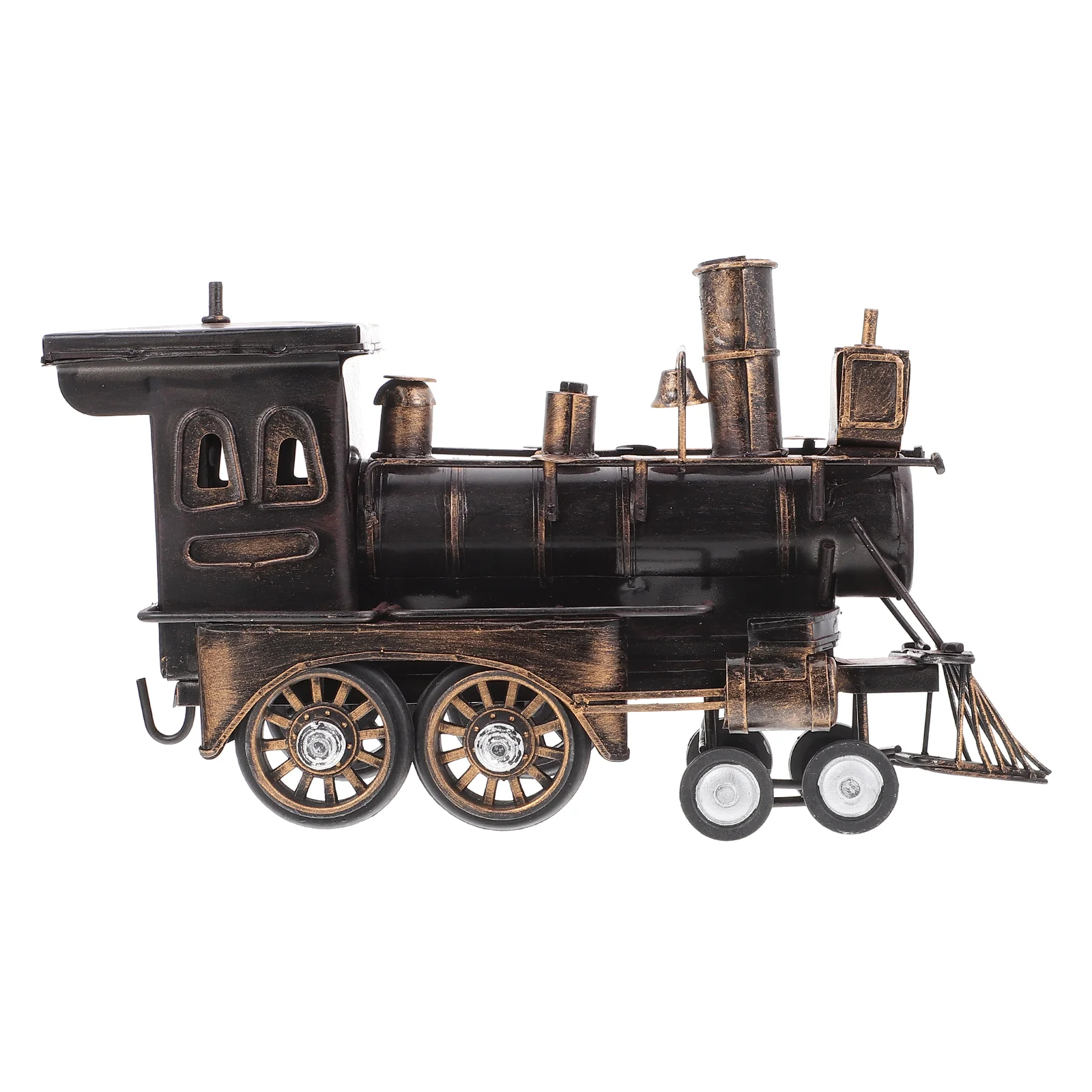 

Front Model Steam Train Toy The Engine Ornament Desktop Decors Alloy Loco Statue Decorative Camera