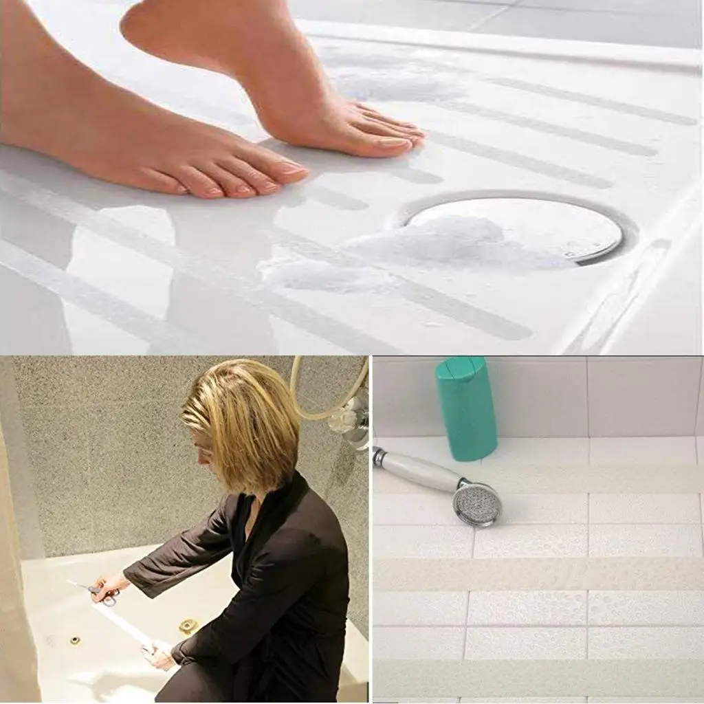 12 قطعة من ملصقات الحمام غير الشريطية، أداة أمان لأرضية الاستحمام #1
