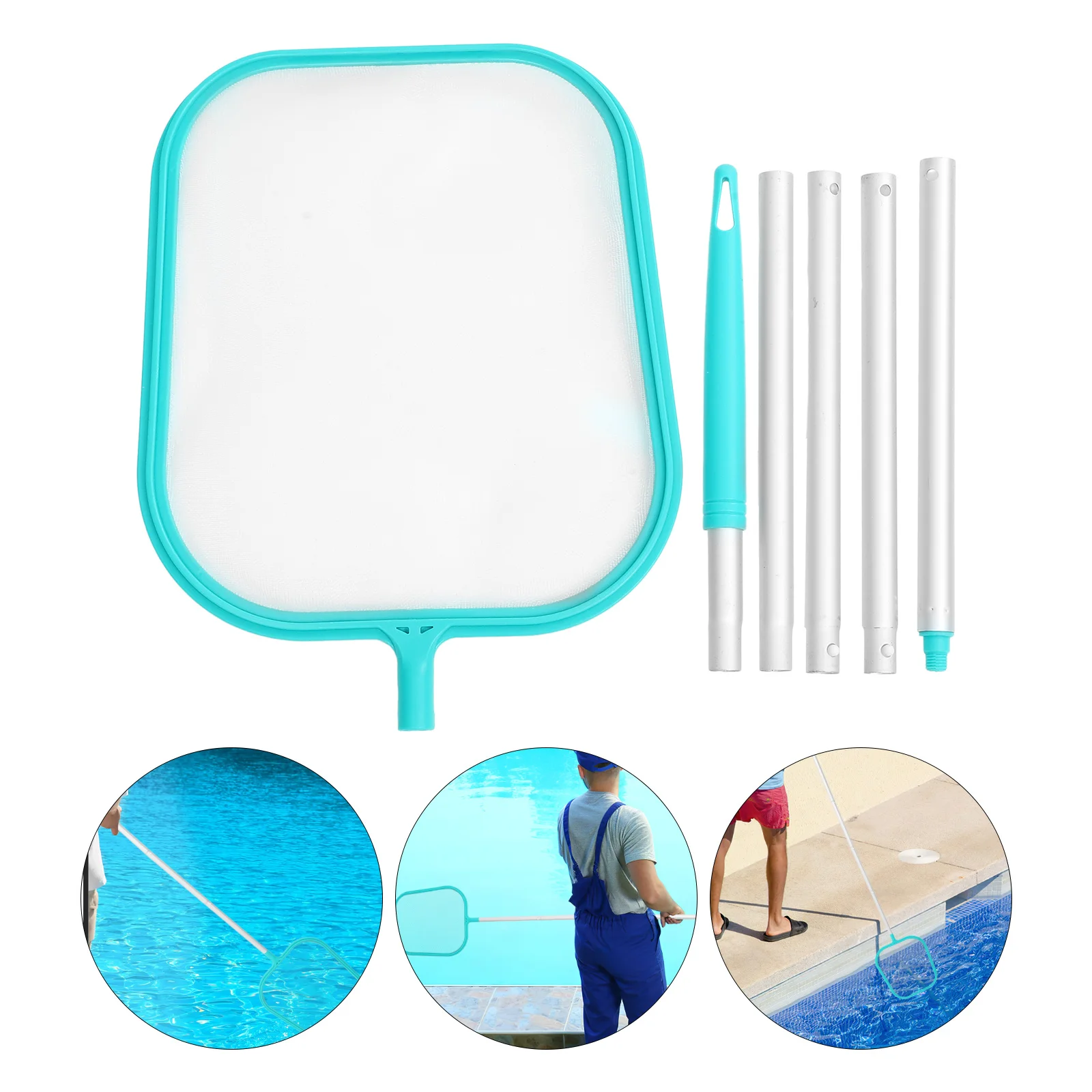 شبكة مقشدة حمام السباحة الزرقاء من Lake Blue لتنظيف حمام السباحة، أداة ملعقة البركة، صيانة ميزات المياه الخارجية