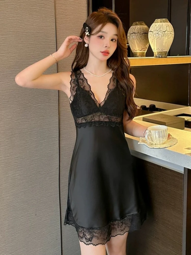 150Kg EXtra Large Size Pajamas Women Summer Satin Silky Nightgown Robe Set Sleepwear Kimono Bathrobe Gown Sexy Loose Home Dress