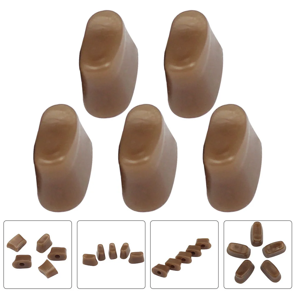 

5 Pcs Flute Brick Pads Cross Accessories Mute Replacement Parts Smooth Button Professional Cushion Protector Mats Bricks Major