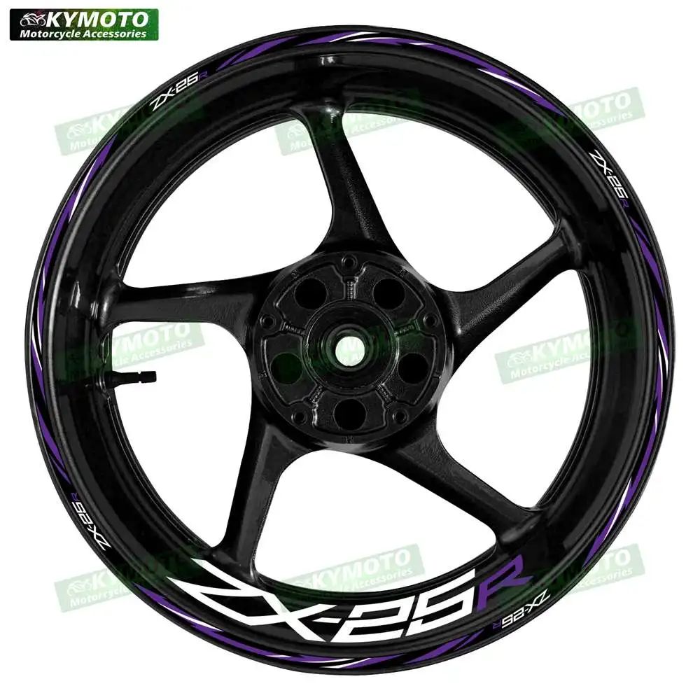 For ZX-25R ZX25R reflective motorcycle accessories stickers 17 inch front and rear rim decals off-road fairing decoration