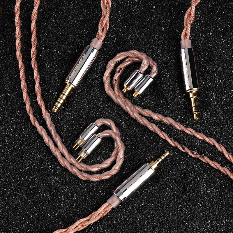 NiceHCK EarlOFC HIFI Audio Cable 5N OFC+5N Silver Plated OFC Earbud Replace Wire 3.5/2.5/4.4mm MMCX/2Pin for Oh10s  Phoenixcall