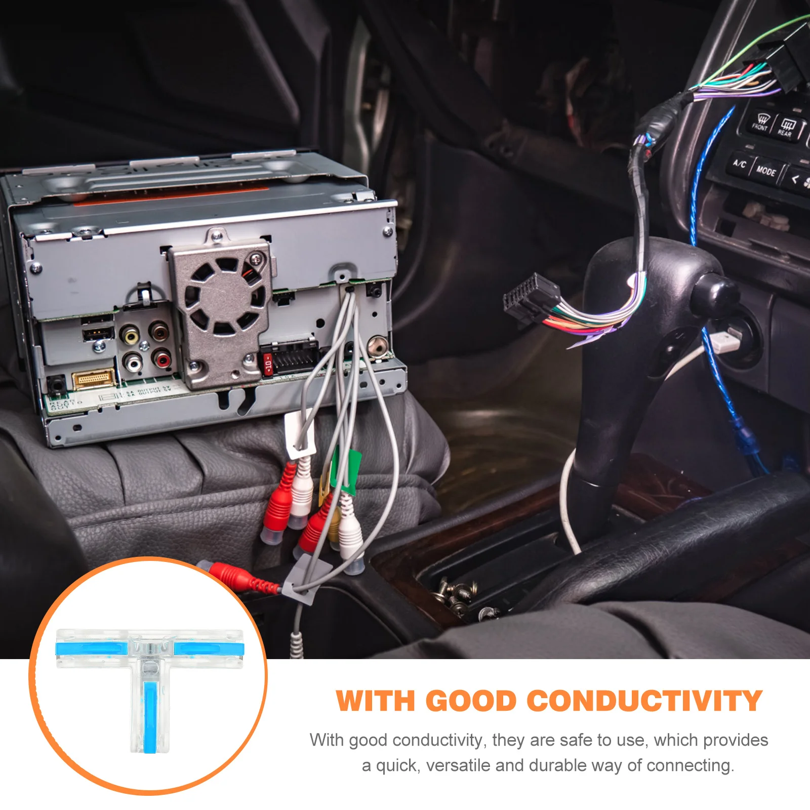 

10Pcs T-Type Insulated Cable Terminals Copper Terminal Connector Kit Quick Splice Wire Connectors for Internal Wiring Household