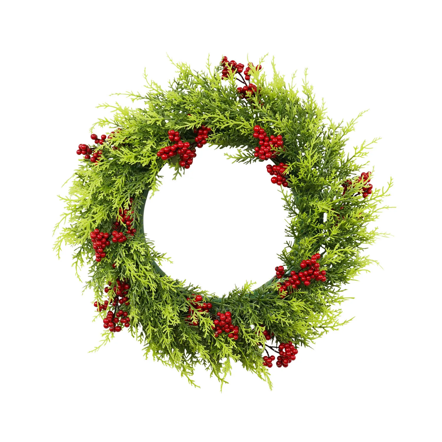 

42/55cm Christmas Wreath Decoration Artifical Flower Green Navidad Party Wall Door Window Fireplace Staircase Garden Wreath 2024