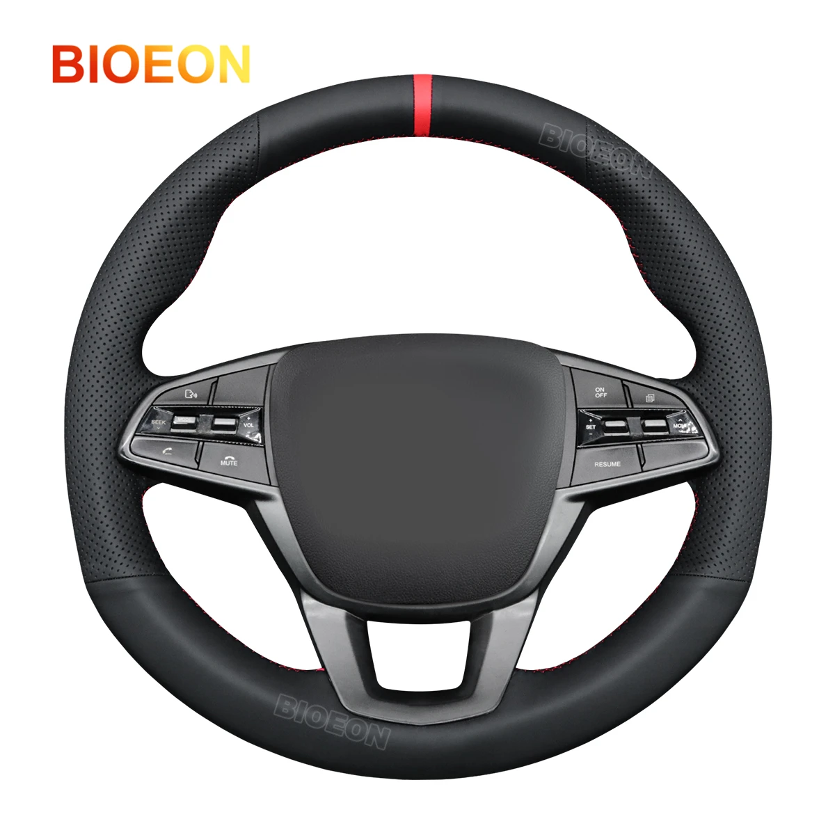

Bioeon Black PU Artificial Leather Steering Wheel Cover for SsangYong Musso 2018-2022