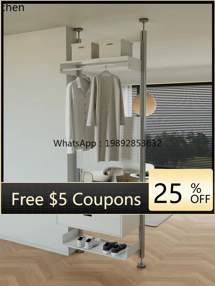WW   entrance coat rack No punching at the entrance, partition rack hanging hanger