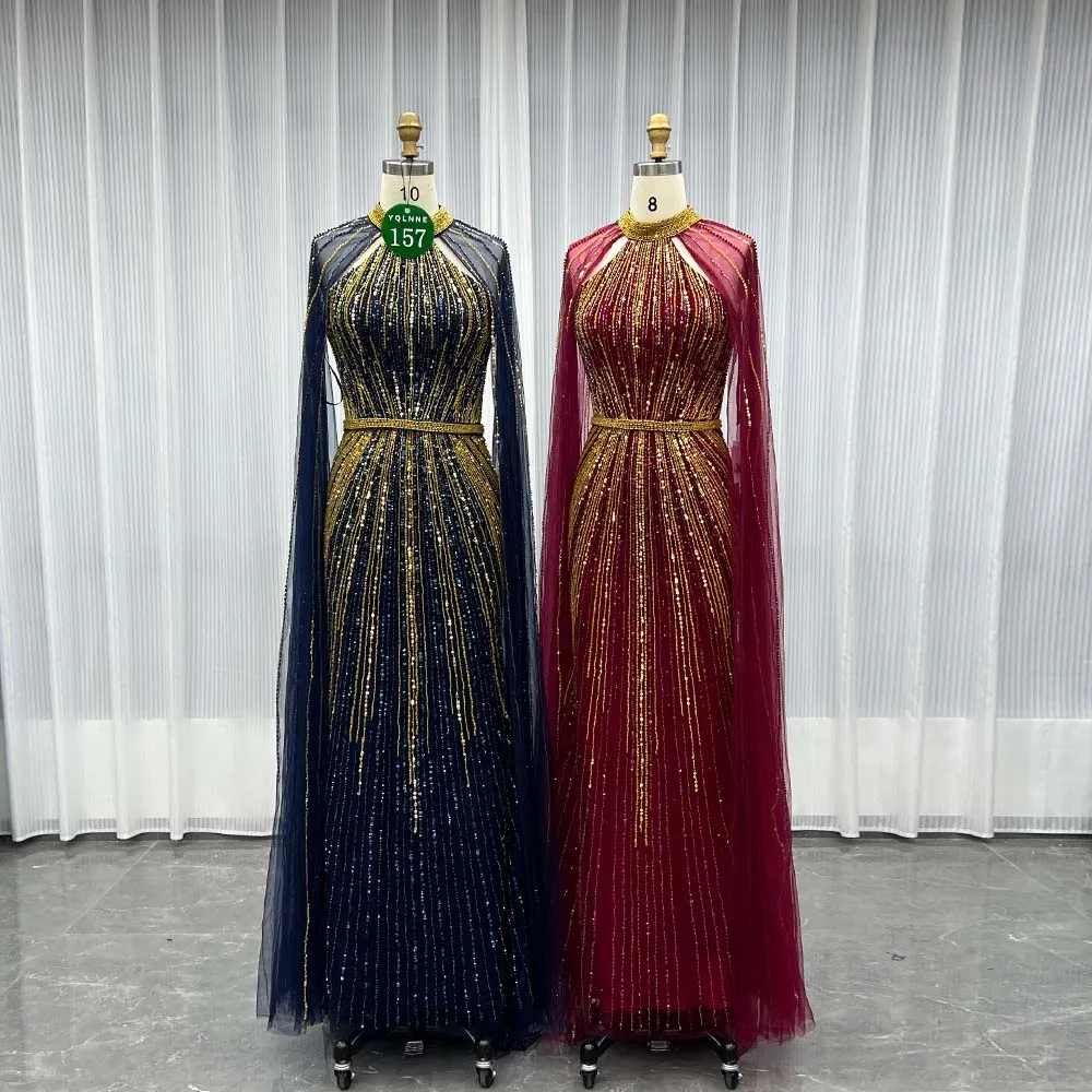 

YQLNNE 0157 Роскошные красные стразы Aline вечерние платья с высоким воротником вечернее женское вечернее платье