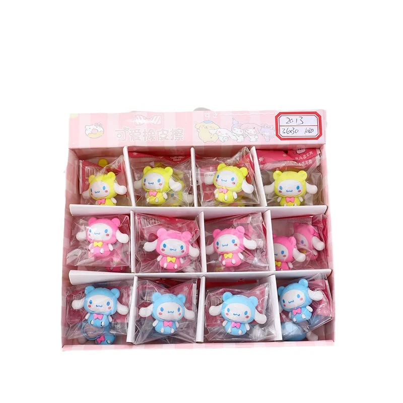 36pcs Sanrio Cinnamoroll Assembling Erasers Cartoon Students Pencil Erasers Korean Stationery School Supplies Wholesale