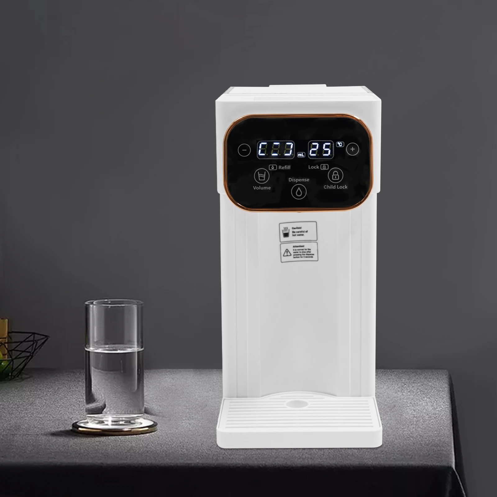 

Мгновенный диспенсер для горячей воды из полипропилена, белый настольный диспенсер для горячей воды 3 л 14*23*28,5 см для офисов, спальни