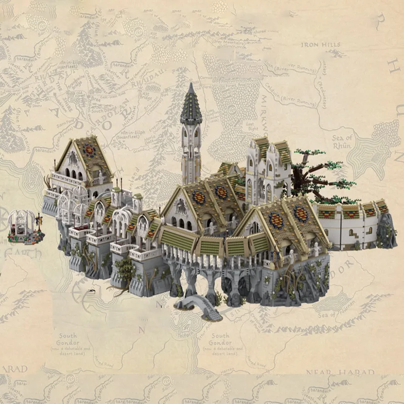 

Small Particle Building Blocks MOC High Difficulty Medieval Castle Model DIY Assembly Toy Birthday Christmas Gift for Boys