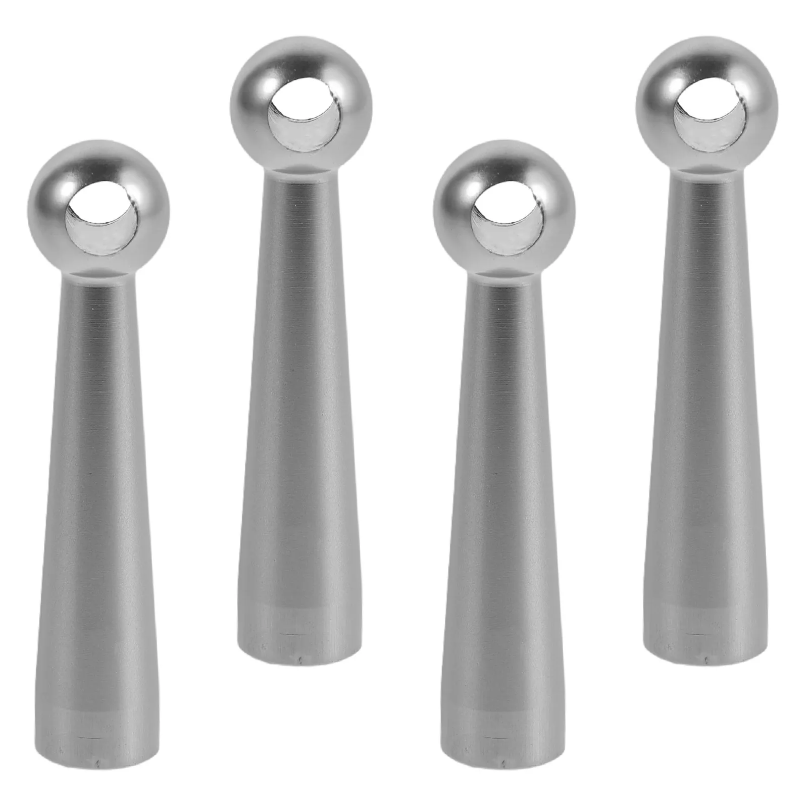 4Pcs Metal Furniture Rail Connectors Zinc Alloy Post End Cap Cabinet Gallery Shelf Glass Balustrade Hardware Anti-Fall Barrier