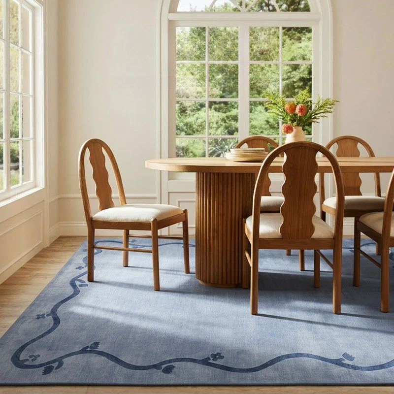 Retro Style Bedroom Decor Large Carpet Solid Color Carpets for Living Room Thick Plush Study Floor Mat Fluffy Soft Cloakroom Rug