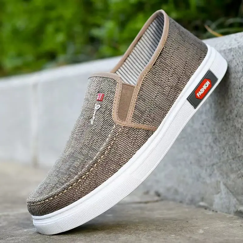 Fashion Outdoor Men Canvas Shoes Breathable Non-slip Oxford Sole Male Casual Shoes All-match Man Loafers Flat Footwear