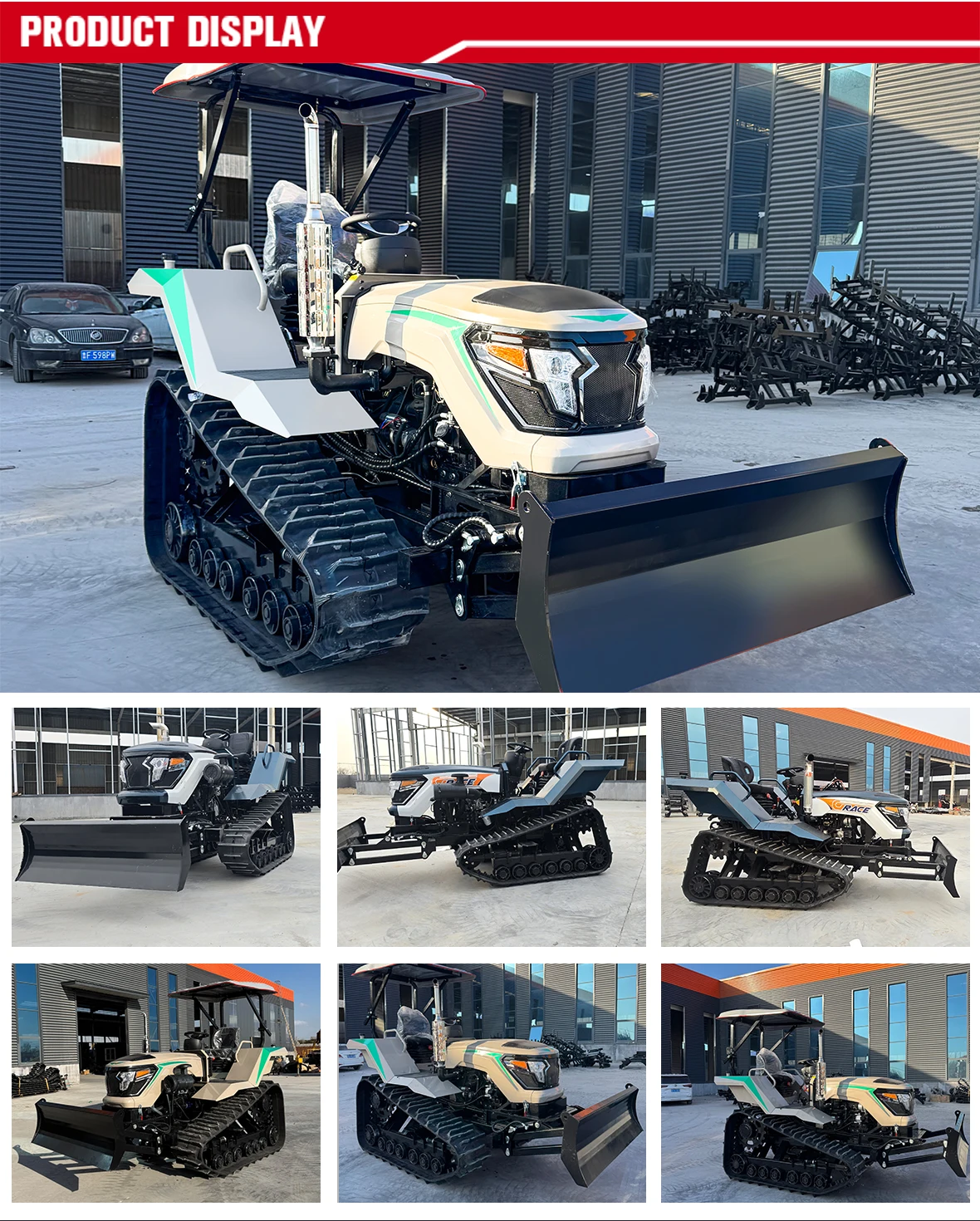 Household Crawler Tractor Compact Rubber Track Diesel Tractor 15–30Hp Orchard Mountain Small Farm Plowing Equipment