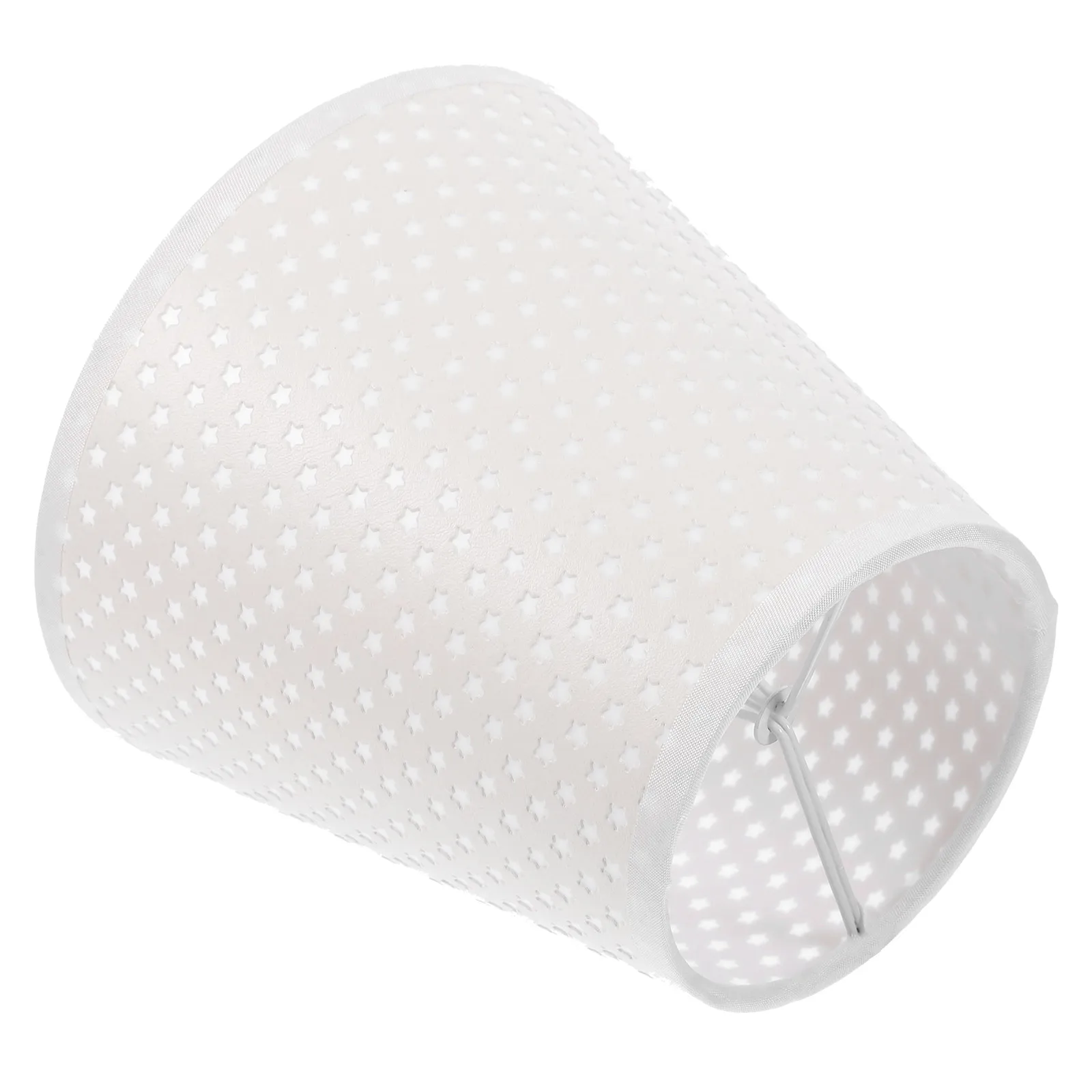 

Modern Hollow Out Metal Lampshade For Bedroom Durable Cloth Cover Replacement Easy Install Decorative Room Light