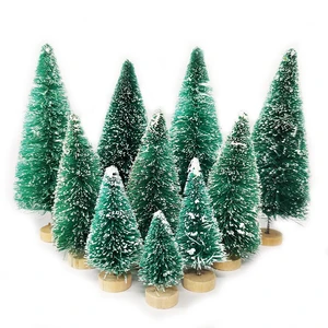 5/8pcs Mini Pohon Natal Kecil Buatan Pohon Natal Ornamen Cedar Pine Sisal Meja Selamat Natal Dekorasi Pesta 8 pohon natal kecil penjualan terbaik - №