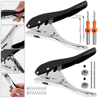 Single Hole Punch 5/16inch Heavy Duty Hole Puncher Portable Hole Edge Banding Punching Plier Handheld Punching Tool with Limiter