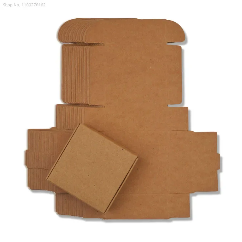 

100pcs Wholesale Small Cardboard Gift Paper Box Retail Packaging Craft Paper Box Kraft Paper Gift Soap Candy Carton Box