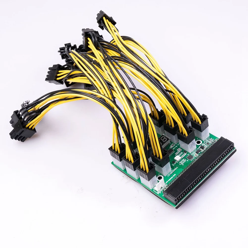 17 Pcs 6Pin to 8Pin Btc Mining Power Cords Power Module Breakout Board for Hp 750W 1200W Psu Server Power Conversion