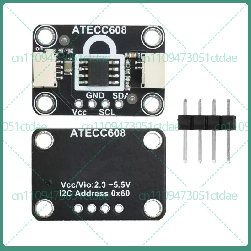 1-5PCS For ATECC608 Crypto Key Storage Module STEMMA QT Qwiic Unsoldered Pin Header Breakout Board