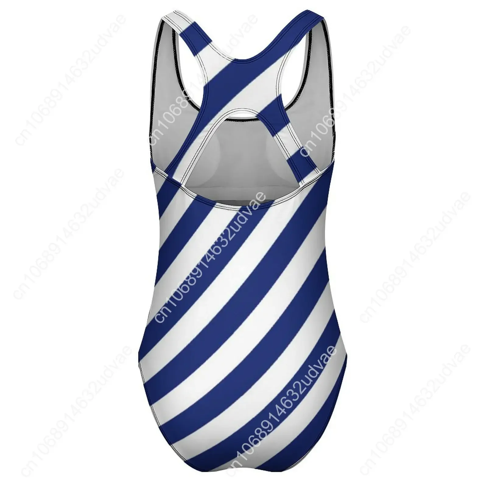 Marineblauw Wit Nautisch Badpak Sexy Diagonale Strepen Dames Badmode Eendelige Badpakken Vakantie Zwemmen Push Up Badpakken