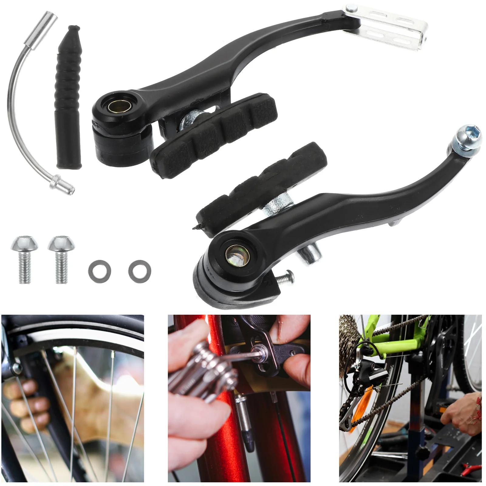 

1Set Kit Mountain Bike Brakes Durable Practical High Strength Complete Configuration Easy Installation