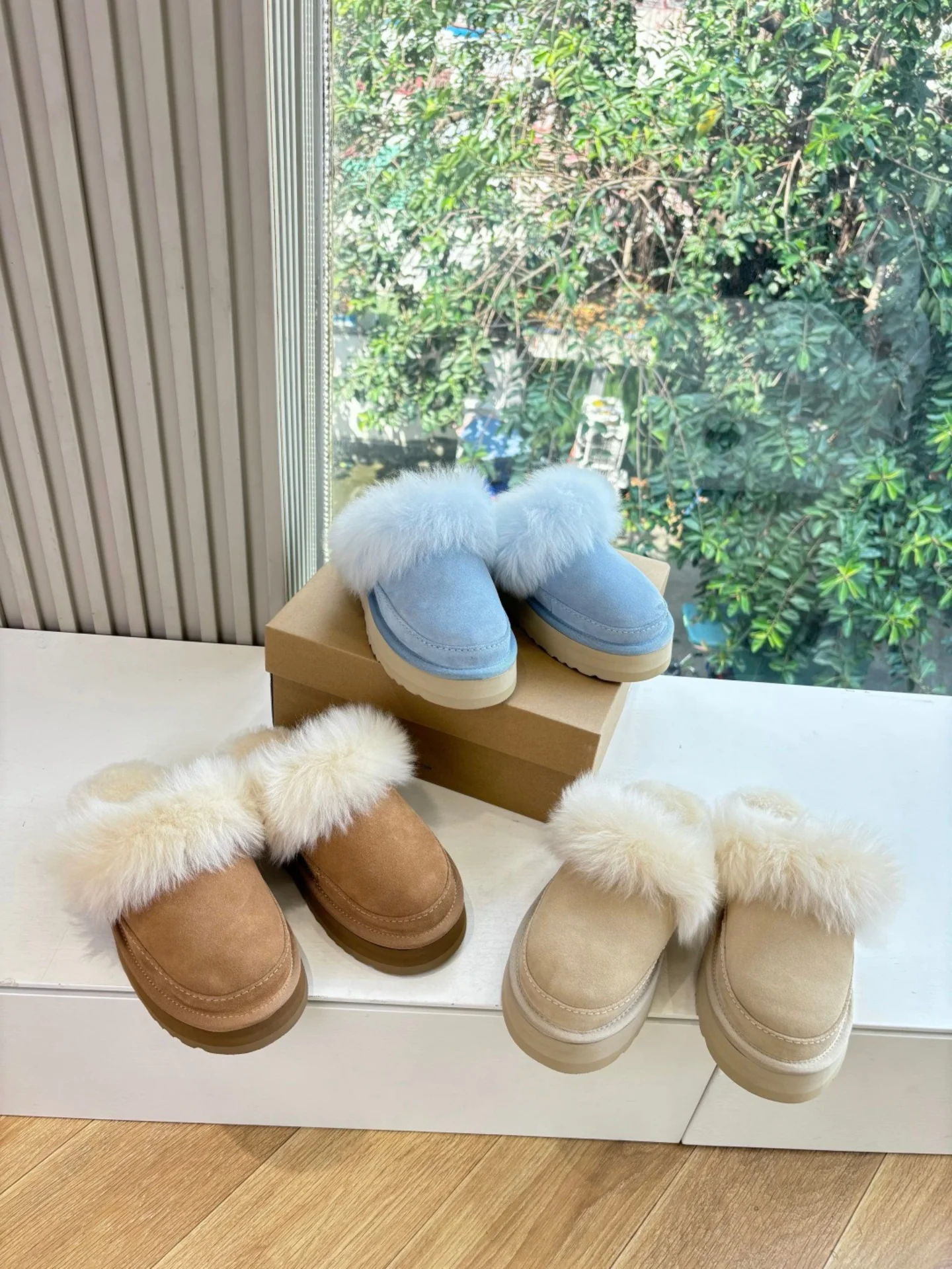 

Lamb Skin Fur Inteated Thi Bot Slip-On Slippers Cover Toe Slippers 2025 New Anti-Slip Heightening f Slippers Cotton...