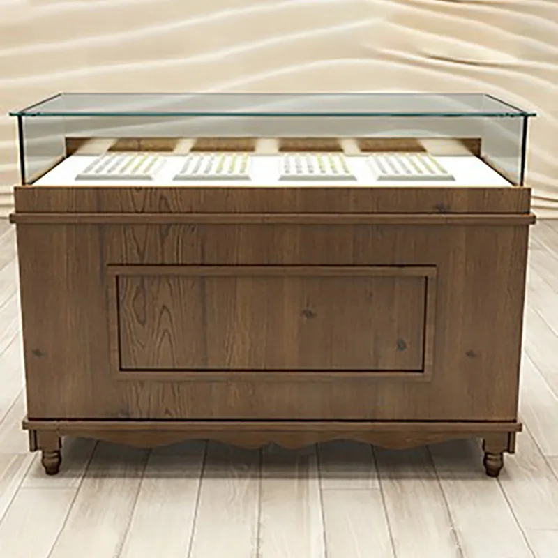 Manufacturer Solid wood jewelry, paint jewelry display, gold display, jade showcase wholesale
