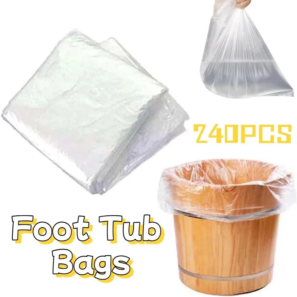 240 قطعة أكياس حوض القدم شفافة مقاومة للحرارة رشاقته المتاح حوض القدم بطانات 65 سنتيمتر * 50 سنتيمتر مقاوم للماء أكياس سبا القدم صالون