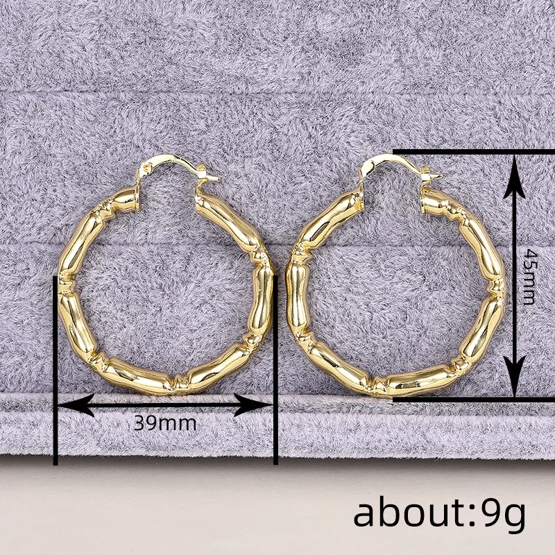 HIBRIDE New Classic Simple Bamboo Earrings Women's Dress Jewelry Suitable for Holiday Wedding Travel Daily Gift Host E319