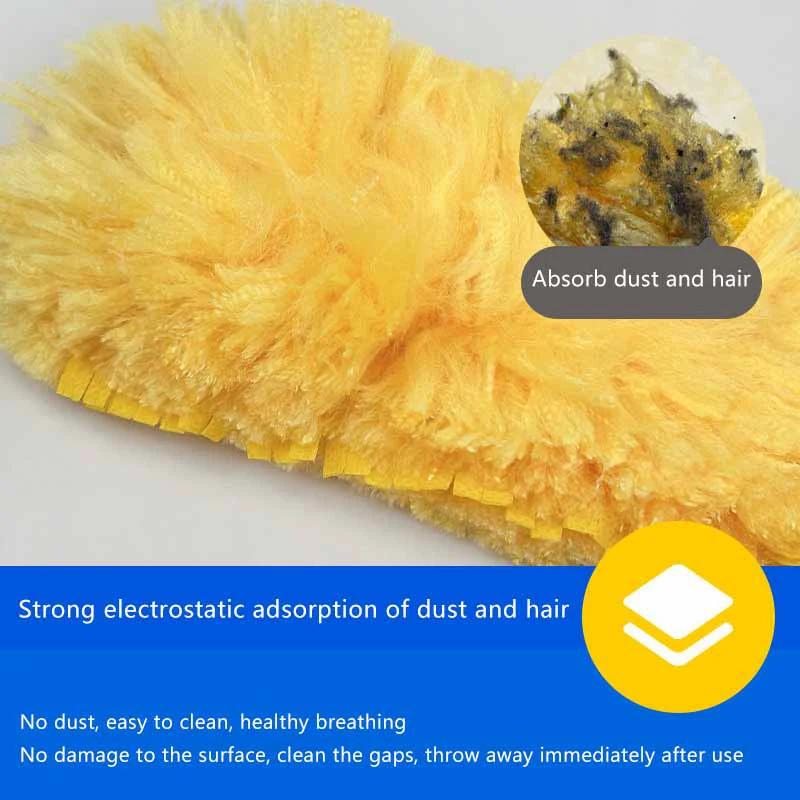 Double Sided 360 ° Electrostatic Duster Retractable For Cleaning Dust Spider Web Disposable Precipitator Head Replace Parts