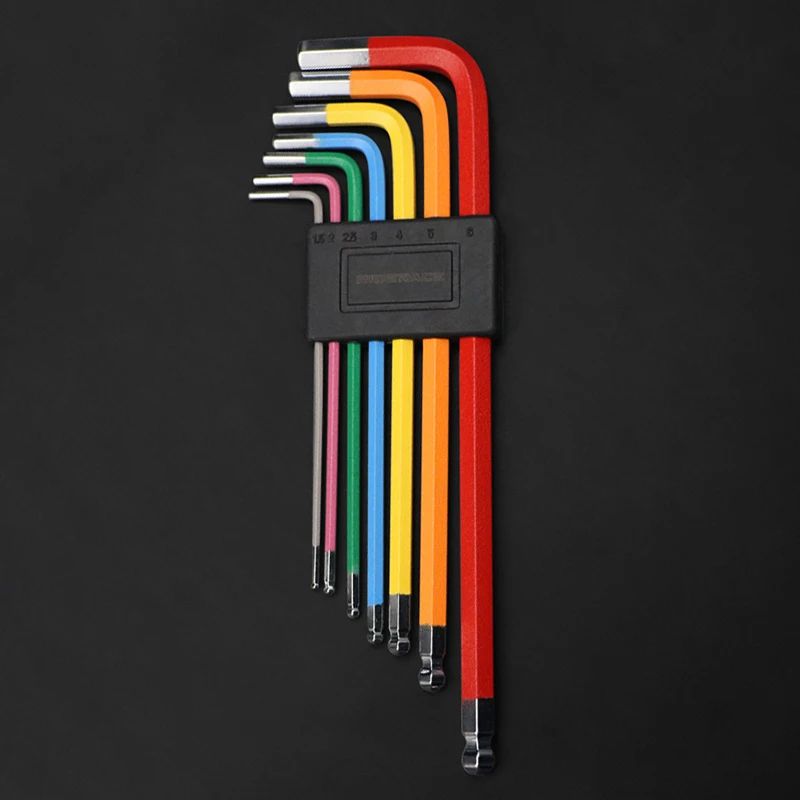 7Pcs/set Color Coded Ball-End Hex Allen Key Sleeve Hand Tools For Car Bicycle Accessories