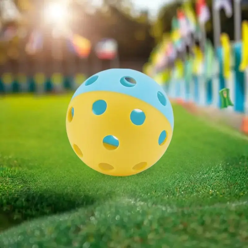 New Indoor Pickleball Balls Paddle Ball 72mm Pickleball Sport Training Practice Plastic Pickleball Hollow Balls